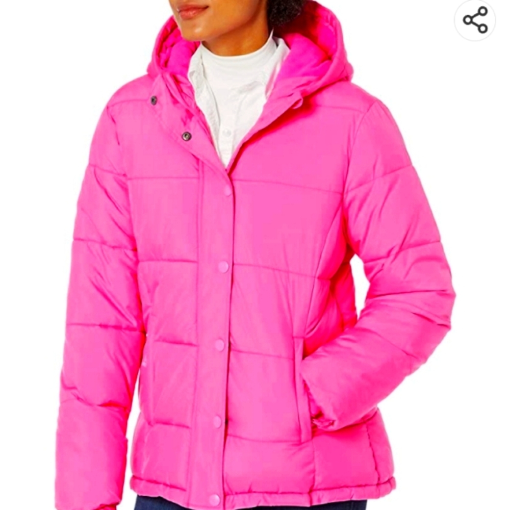 Amazon Essentials Women's Heavyweight Long-Sleeve Hooded Puffer Coat-NWOT-Large